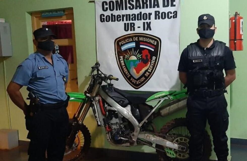 Secuestraron en Gobernador Roca una moto robada en Oberá