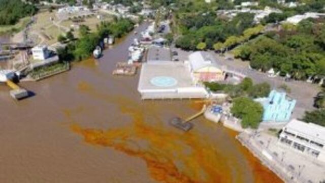La mancha llegu00f3 hasta la desembocadura del arroyo San Lorenzo.