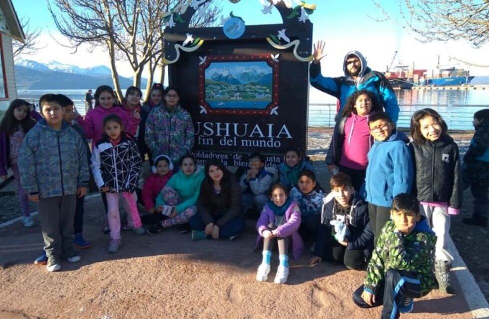 Un nuevo grupo de niños de la ciudad de Rio Grande visita Ushuaia