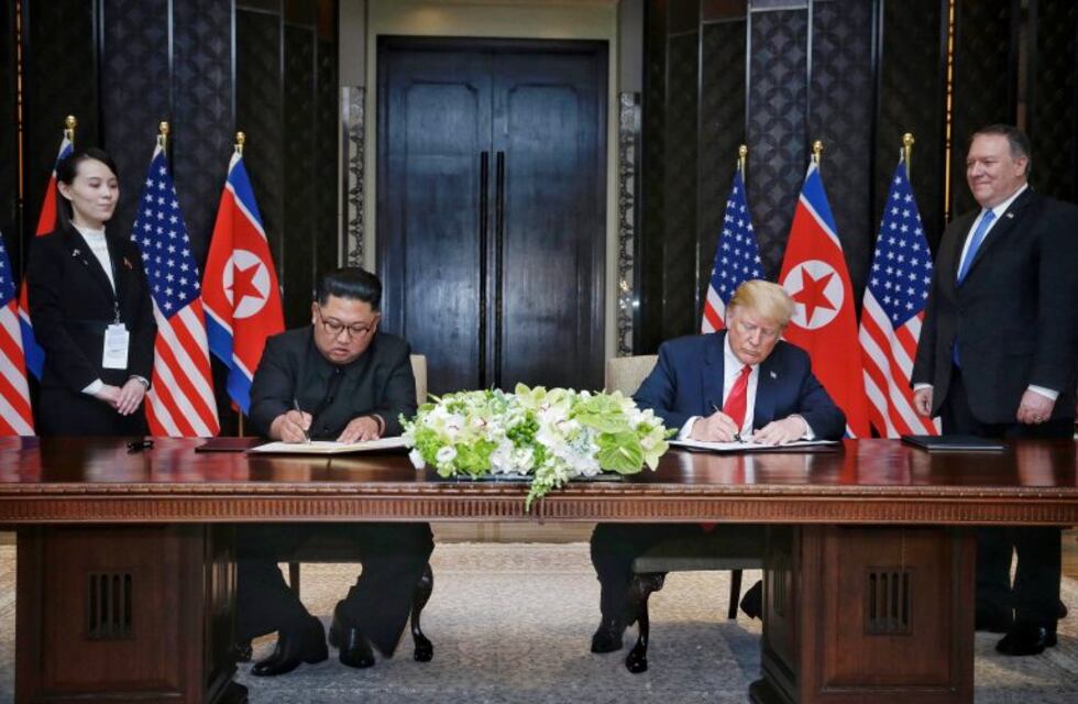 Trump y Kim firmaron un documento de entendimiento en Singapur