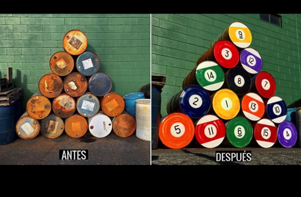 Galería: el antes y después de la intervención de este artista