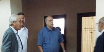 Los dirigentes leprosos fueron este martes por la mañana a los Tribunales provinciales\u002E (@Tati_Paultroni)