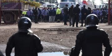 La protesta que se realizó en Guaymallén fue en el marco del paro nacional y también por el despido de un grupo de trabajadores\u002E