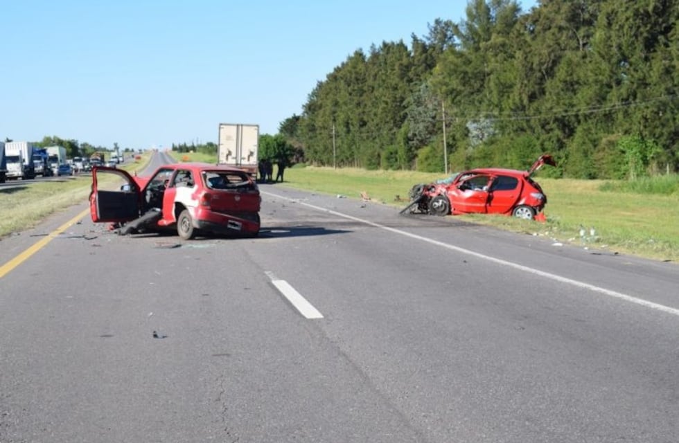 Choque múltiple en la Autovía 14, ingreso a Gualeguaychú