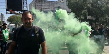 La movilización partió a las 9 en dirección al centro de San Lorenzo\u002E (ATE Rosario)