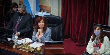 Cristina Fernandez de Kirchner \nSenado , Reforma Judicial \nCongreso , Argentina\nFoto Federico Lopez Claro