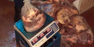 San Vicente: detuvieron a cuatreros con 200 kilos de carne vacuna faenada