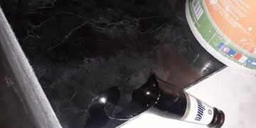 Botella que utilizó el agresor (Policía)