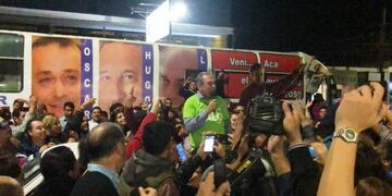 Leonardo Stelatto durante los festejos