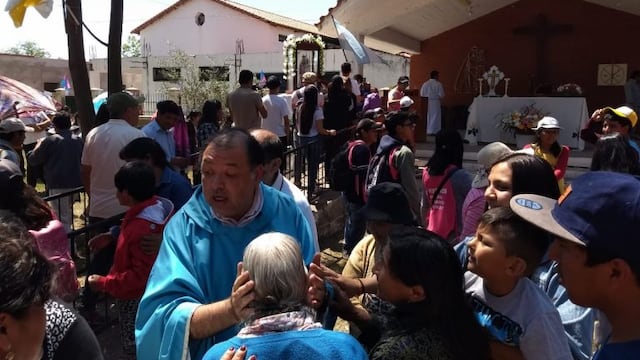 Misa en el Santuario de la Virgen del Rosario de Río Blanco y Paypaya