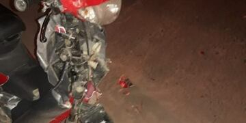 Orellana, que venía a bordo de la motocicleta, está internado y peleando por su vida en el Centro de Salud\u002E