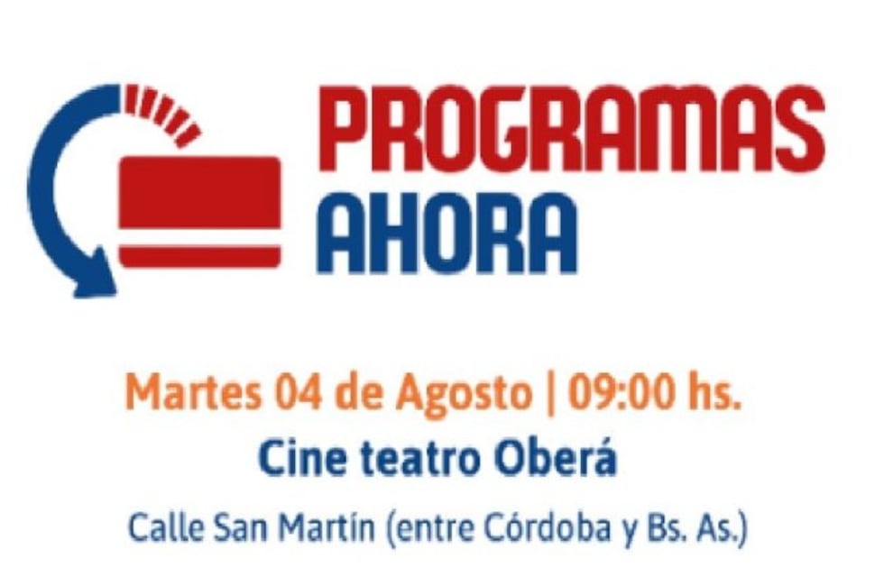 Habrá una charla informativa sobre los programas Ahora para comerciantes de Oberá