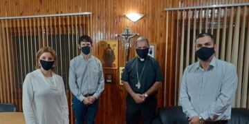 López y monseñor Baisi se reunieron en Iguazú\u002E