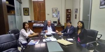 ministro de Obras Públicas Rubén Dusso y el senador de Antofagasta de la Sierra, Mario Carrizo