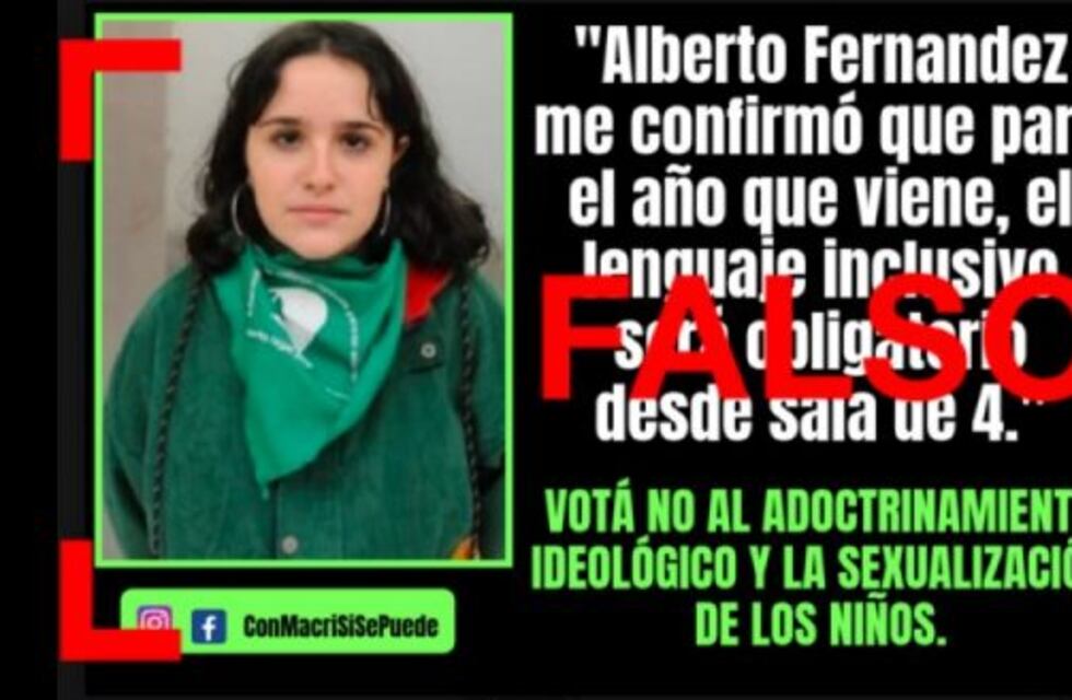 No, Ofelia Fernández no dijo: "Alberto Fernández me confirmó que para el año que viene el lenguaje inclusivo será obligatorio desde sala de 4"