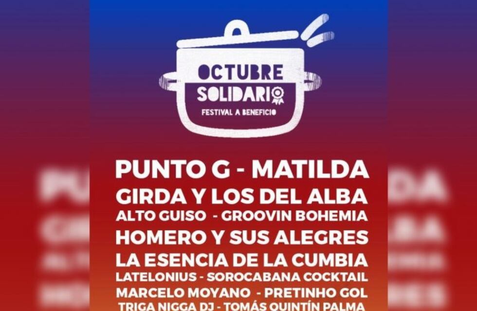 "Octubre solidario": festival a beneficio de familias vulnerables