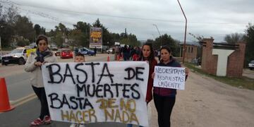 Protesta pacífica en Tanti\u002E