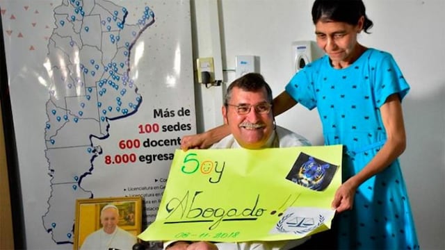 Miguel luchó contra la adversidad y logró recibirse de abogado\u002E (Foto: El Territorio)