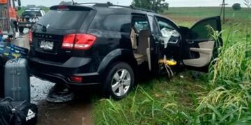 Así quedó la camioneta de García Morales\u002E