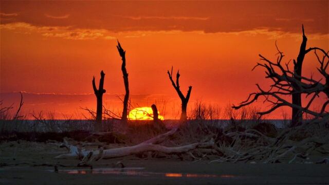 Atardecer en Miramar de Ansenuza - PH Hugo Giraudo