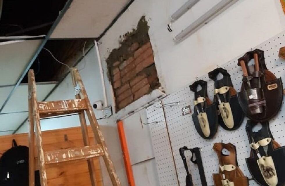Mediante un boquete se robaron 40 mil pesos en mercaderías