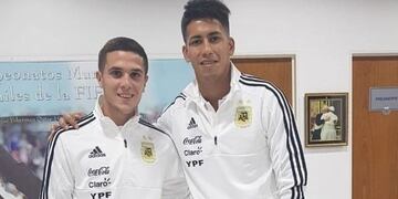 Jorge Sampaoli se reunió con Fabricio Bustos y Maximiliano Meza\u002E