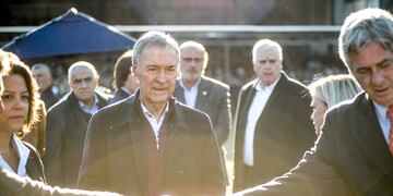 Juan Schiaretti recorrió la rural 2022 junto a su presidente Nicolás Pino y en el escenario nacional  (Foto Federico Lopez Claro).