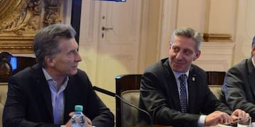 Arcioni junto al presidente Macri\u002E