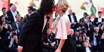 Actress Carolina Crescentini and singer Francesco Motta the premiere of the film \