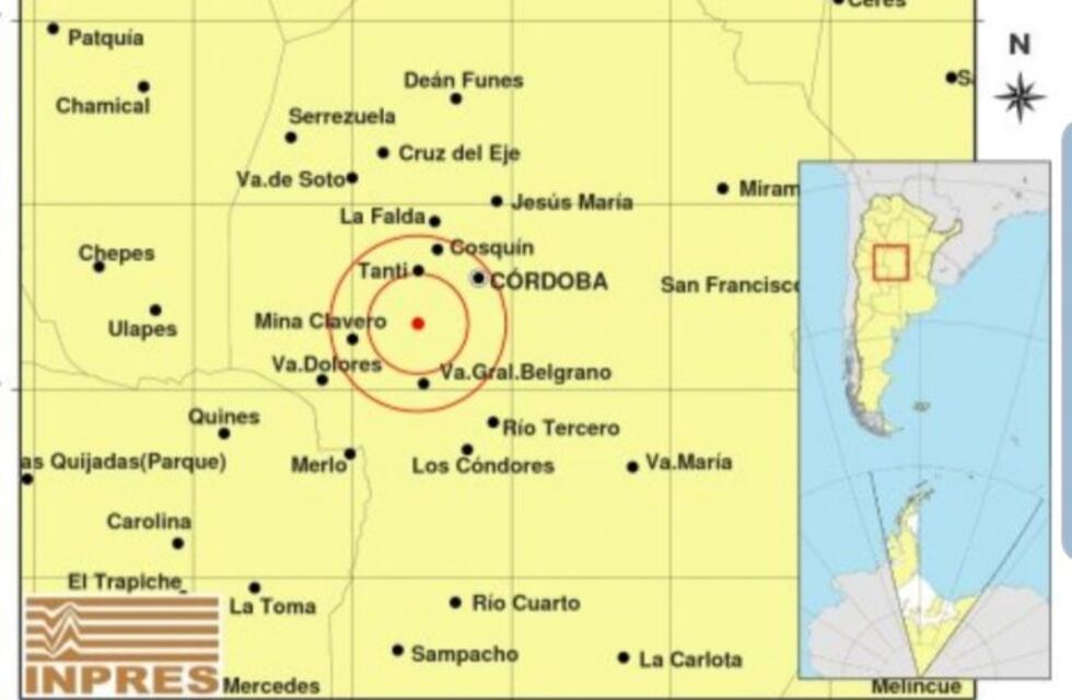 Un sismo de 3,2 de magnitud se sintió en las sierras cordobesas