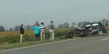 Un muerto en triple choque en ruta 35