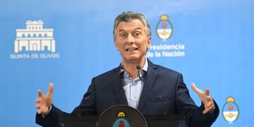 El presidente Mauricio Macri en conferencia de prensa
