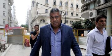 DYN40, BUENOS AIRES 02/02/2017, EL PRESIDENTE DE BARRACAS CENTRAL, CLAUDIO CHIQUI TAPIA, LLEGA A LA SEDE DE AFA, PARA PARTICIPAR DEL PLENARIO rnDE DIRIGENTES DEL ASCENSO.rnFOTO:DYN/PABLO AHARONIAN. ciudad de buenos aires claudio chiqui tapia plenario diri