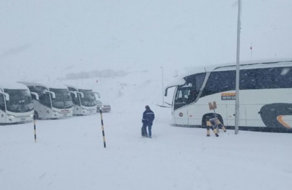 El impactante video de la fuerte nevada en la mina Veladero