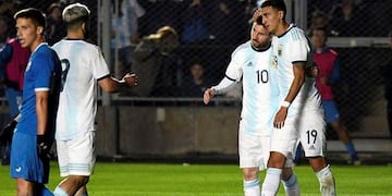 El ex Belgrano se juntó con Messi y crearon varias situaciones de peligro\u002E