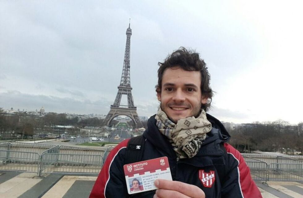 El hincha que hizo campaña por Instituto en Europa