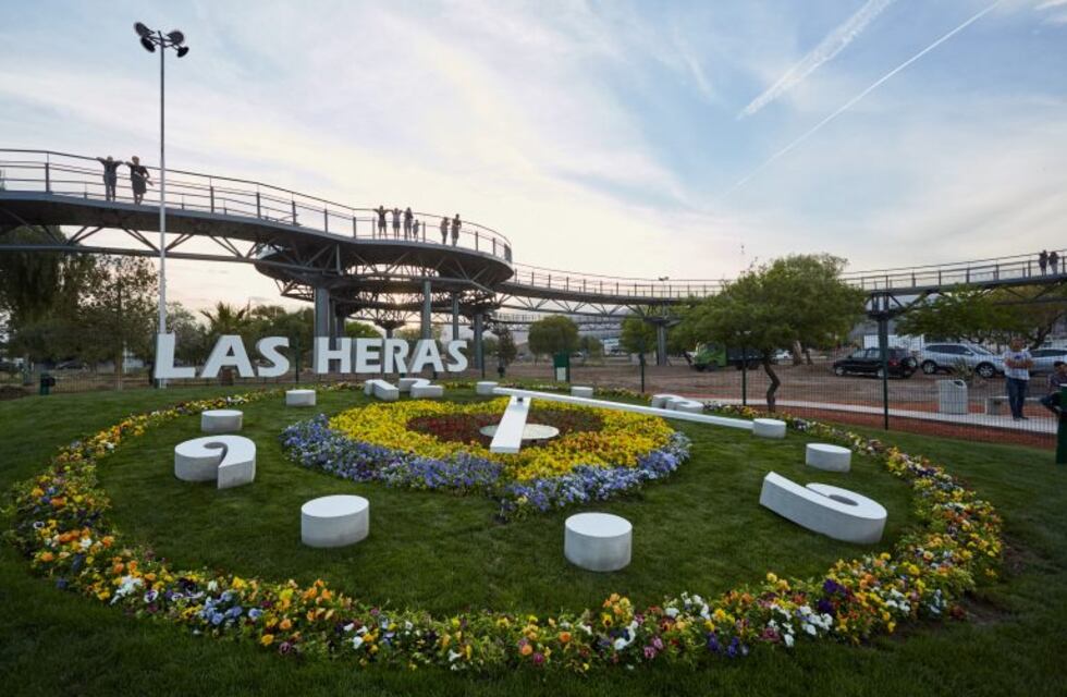 Las Heras tiene un nuevo reloj de flores como el de Viña del Mar