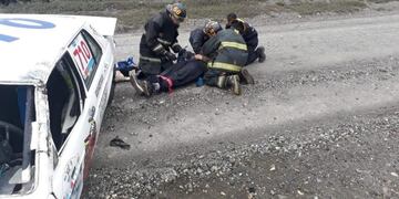 Accidente vial camino al Lago Fagnano\u002E