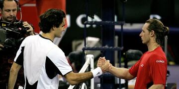 David Nalbandian ganador del torneo Copa Masters ante Roger Federer\u002E Shangai 2005\u002E