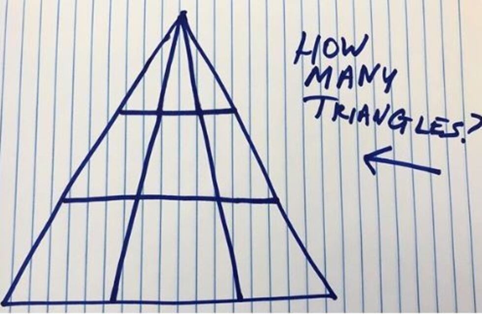 El nuevo reto viral: ¿cuántos triángulos ves en la imagen?