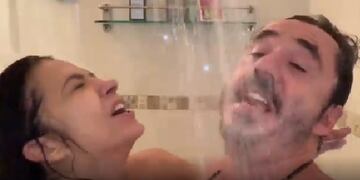 Pablo Granados y Patricia Sosa en la ducha\u002E (Instagram)