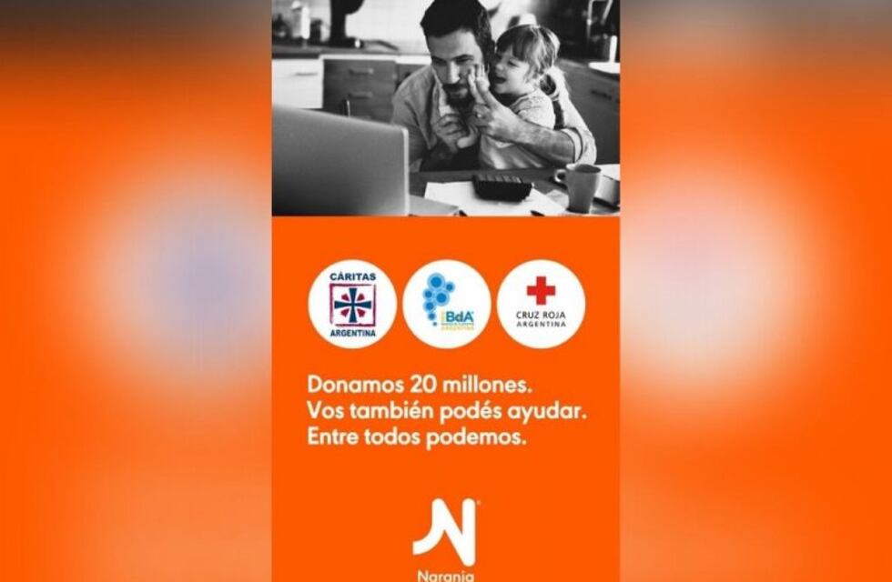 Solidaridad en épocas de coronavirus: Naranja dona 20 millones de pesos
