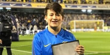 Yamila Rodríguez premiada en La Bombonera de Boca por su logro en los Juegos Panamericanos\u002E (WEB)