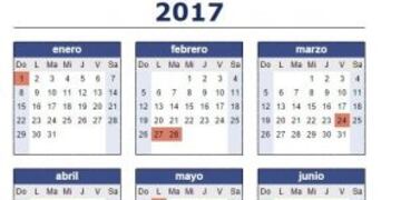 Calendarios de feriados 2017