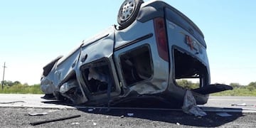 Vuelco Ruta 12\nCrédito: Policía Ceibas