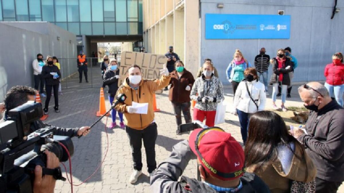 Protesta de familares de presos en Río Cuarto, foto diario Puntal