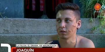 El testimonio del joven atacado brutalmente por una patota en La Falda\u002E (Foto: captura de pantalla ElDoce\u002Etv)\u002E