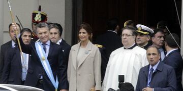 DYN21, BUENOS AIRES 25/05/17, EL PRESIDENTE MAURICIO MACRI, SE RETIRA DE LA CATEDRAL METROPOLITANAFOTO.DYN/ALBERTO RAGGIO.rnrn ciudad de buenos aires mauricio macri juliana awada presidente de la nacion durante celebracion del 25 de mayo dias patrios festejos por el 25 de mayo tedeum