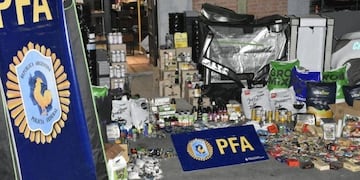 El allanamiento se llevó a cabo este último sábado en un local del Shoppings de San Juan\u002E