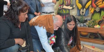 Ceremonia de tributo a la Pachamama, en el Comité Provincia de la UCR\u002E